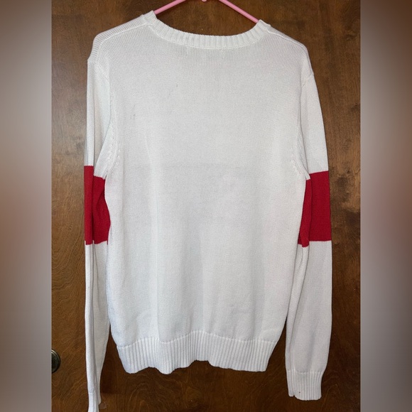 ellsworth + ivey Block Ski Crewneck Sweater - white & red - Picture 9 of 10